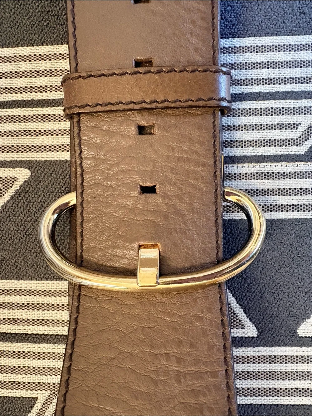 Banana Republic Taupe Brown Leather Belt Size S Made in Italy